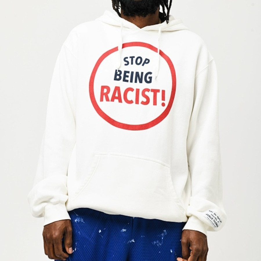 GALLERY DEPT STOP BEING RACIST REVERSIBLE ATK HOODIE GALLERY DEPT STOP BEING RACIST REVERSIBLE ATK HOODIE